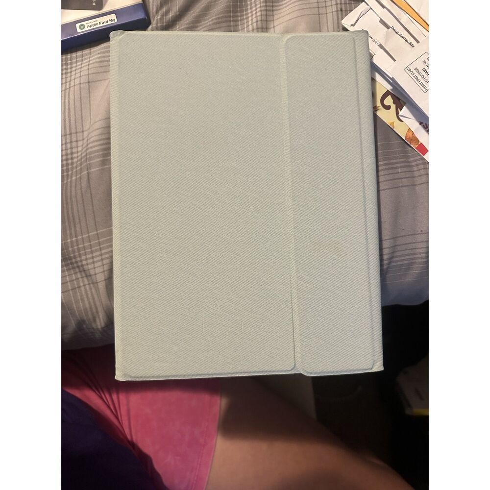 Mint Green iPad Folio Case Trifold Cover with Apple Pencil Slot